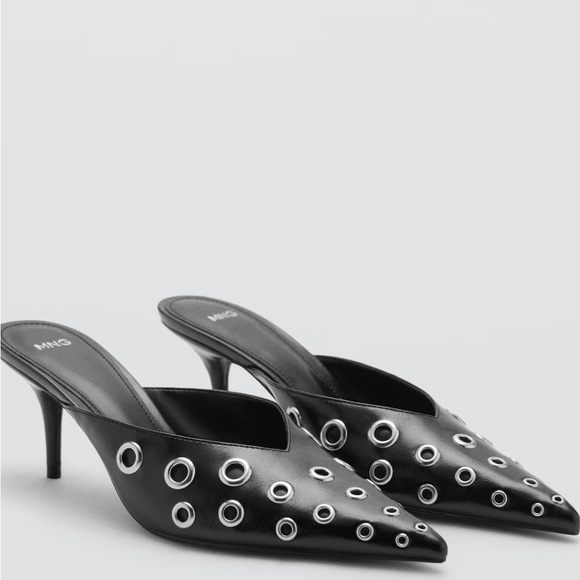 New Mango SLINGBACK SHOES WITH METALLIC DETAIL - Picture 2 of 5